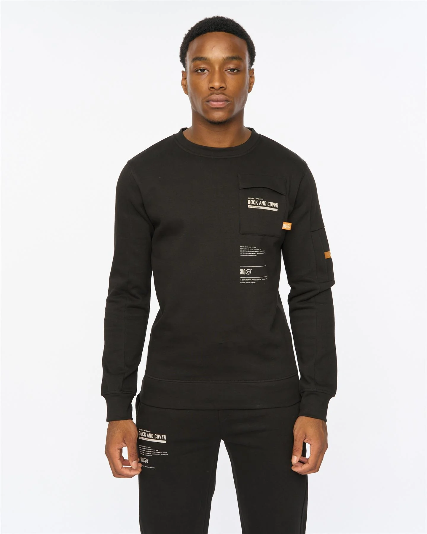 Applewood Crew & Joggers Set Black - Image 3