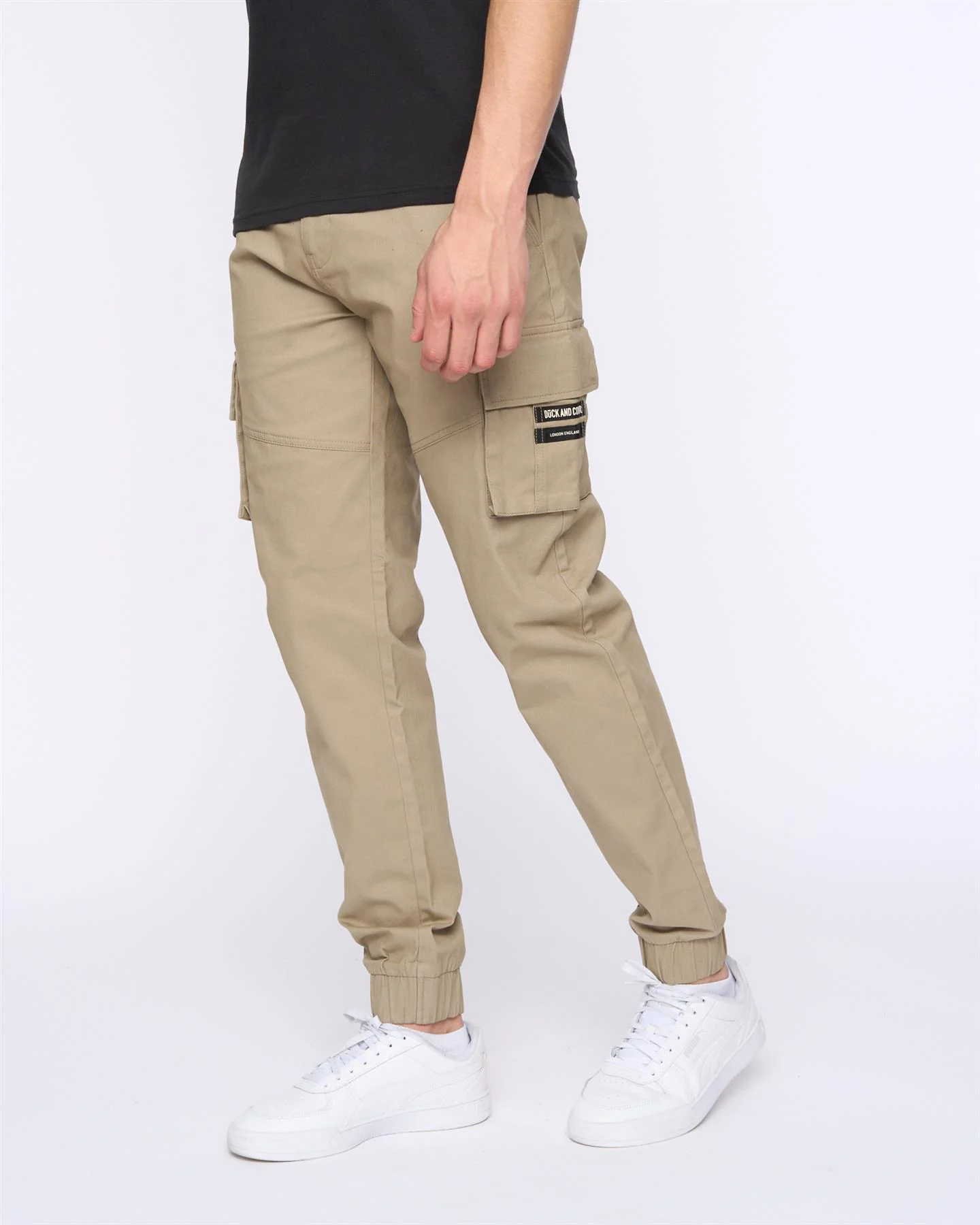 Chemmer Woven Jog Pants Stone - Image 3