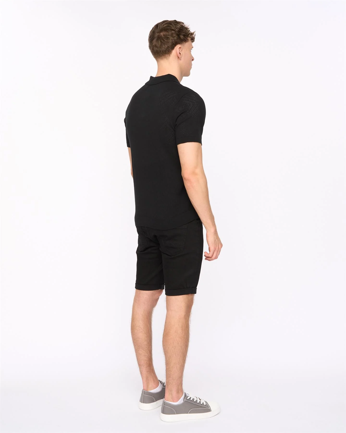 Dedham Knit Polo Black - Image 5