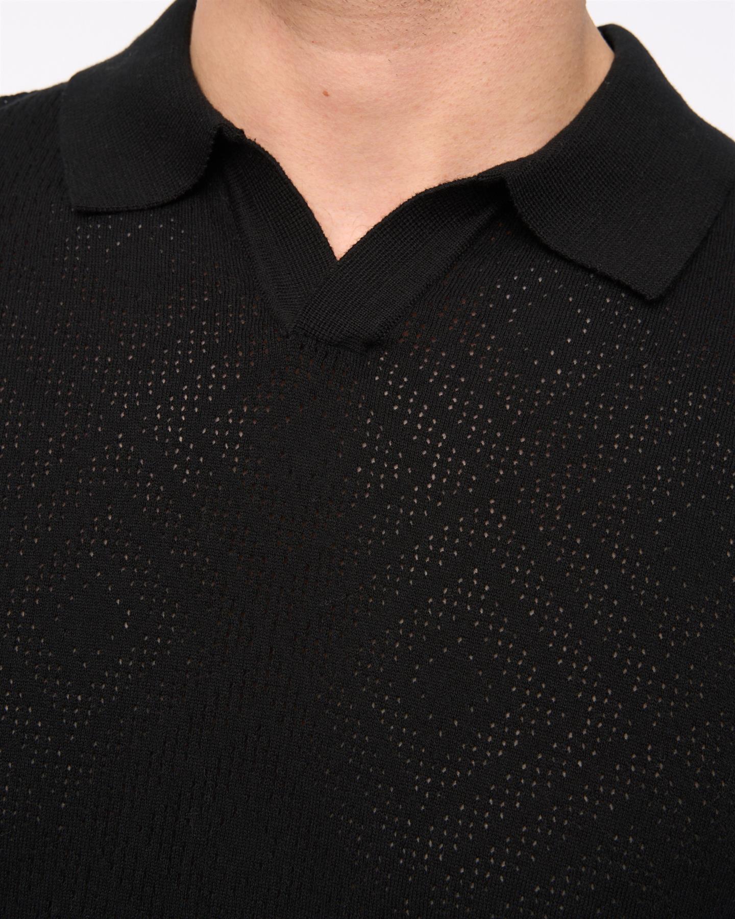 Dedham Knit Polo Black - Image 7