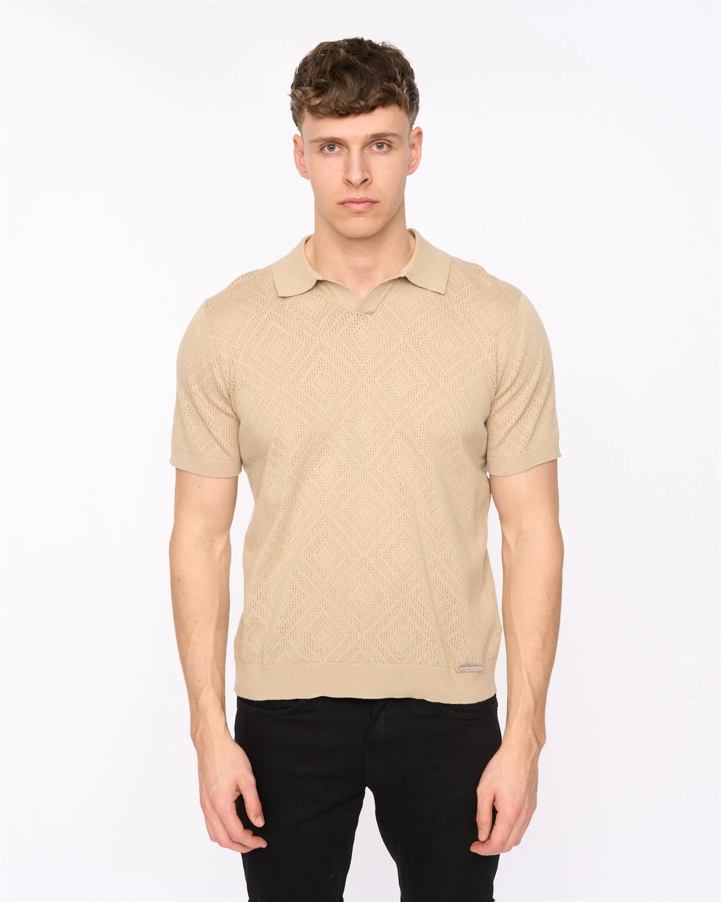 Dedham Knit Polo Stone