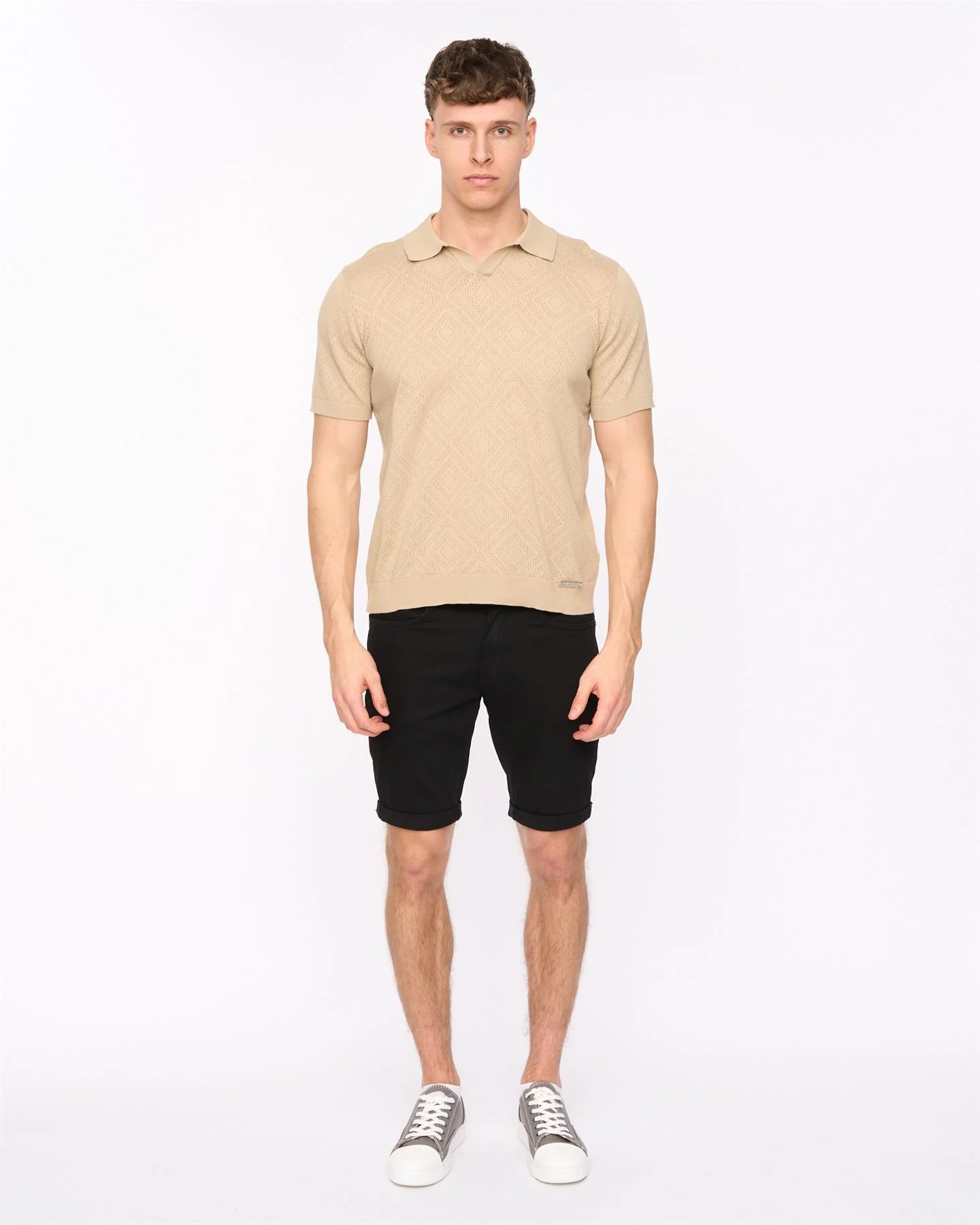 Dedham Knit Polo Stone - Image 3