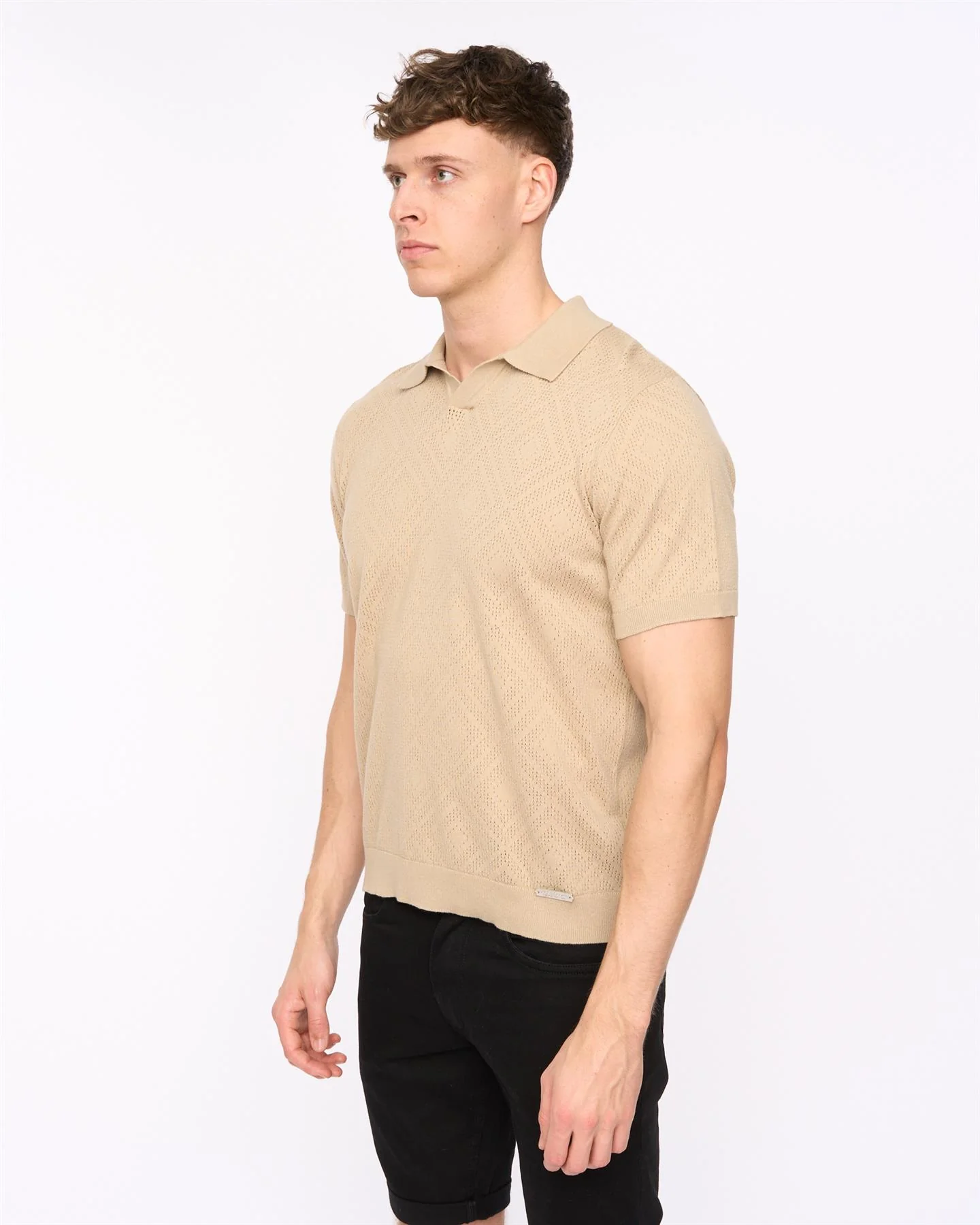 Dedham Knit Polo Stone - Image 5