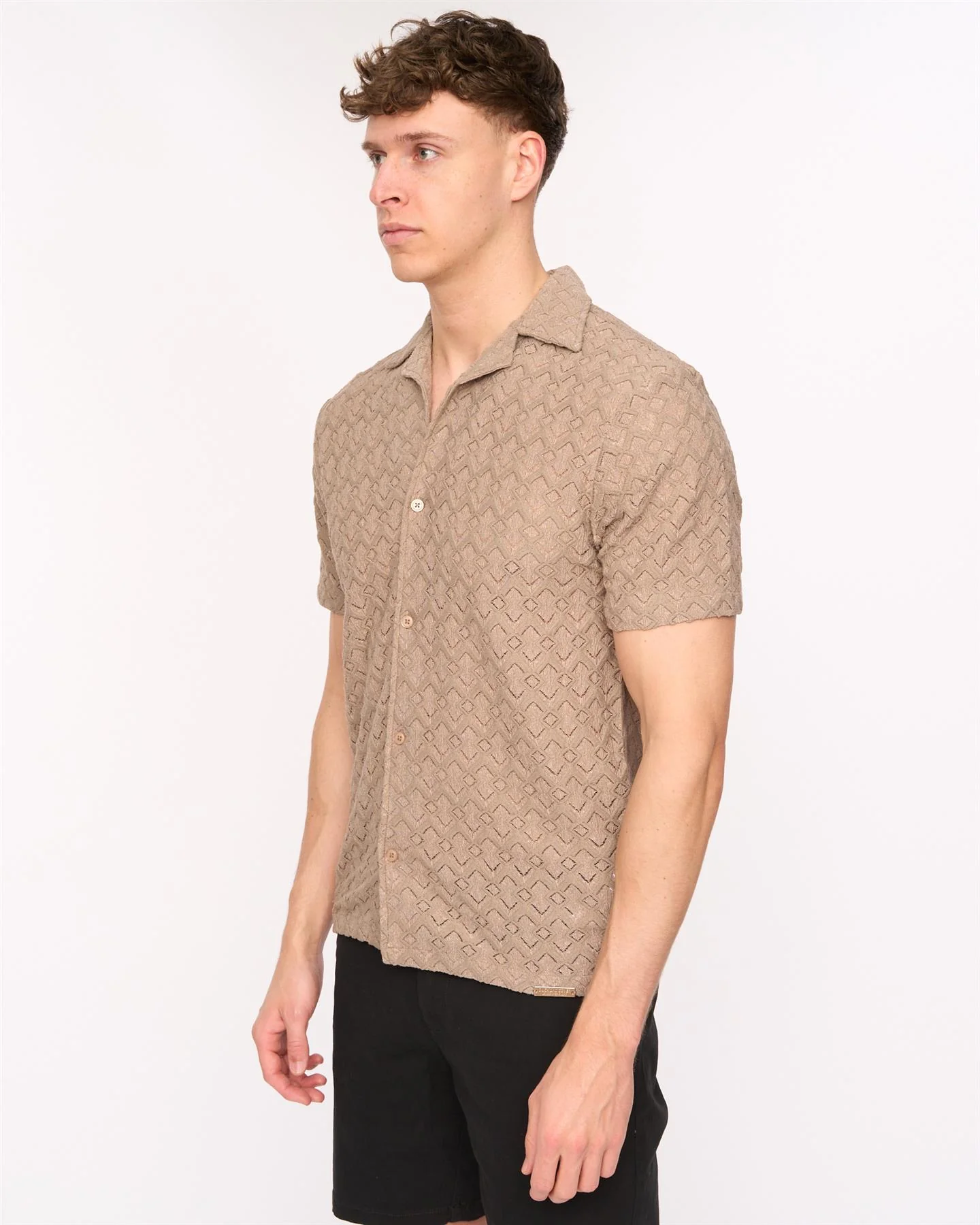Foxborough Knit Shirt Taupe - Image 3