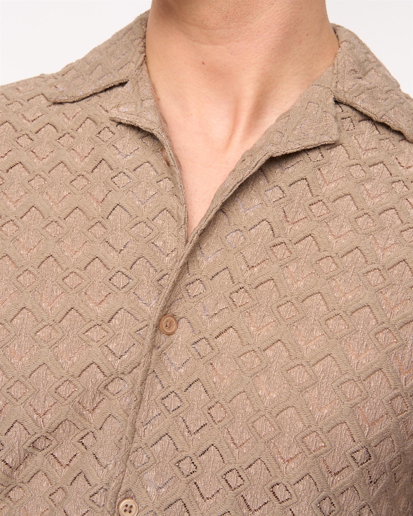 Foxborough Knit Shirt Taupe - Image 5