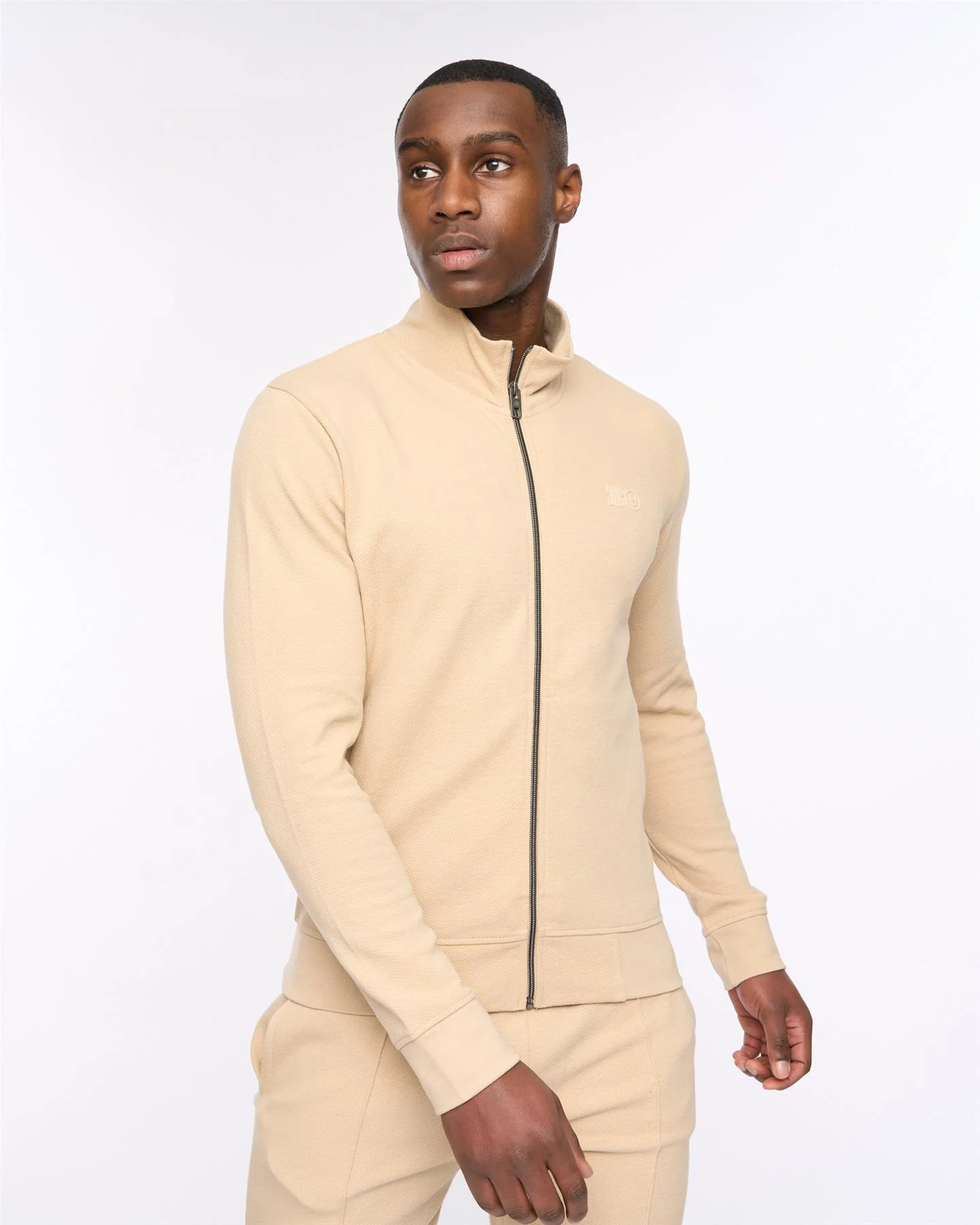 Hannings Zip Thru & Joggers Set Stone - Image 3