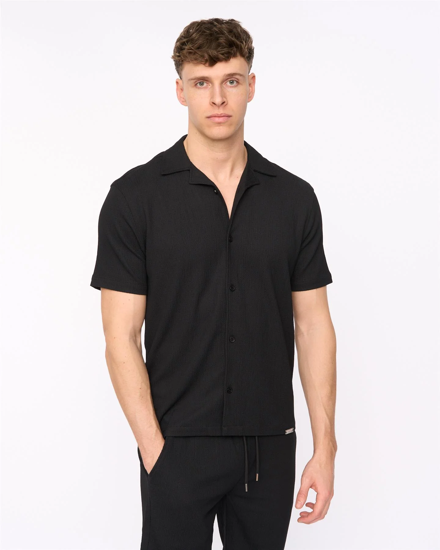 Hingham Shirt & Shorts Set Black - Image 4