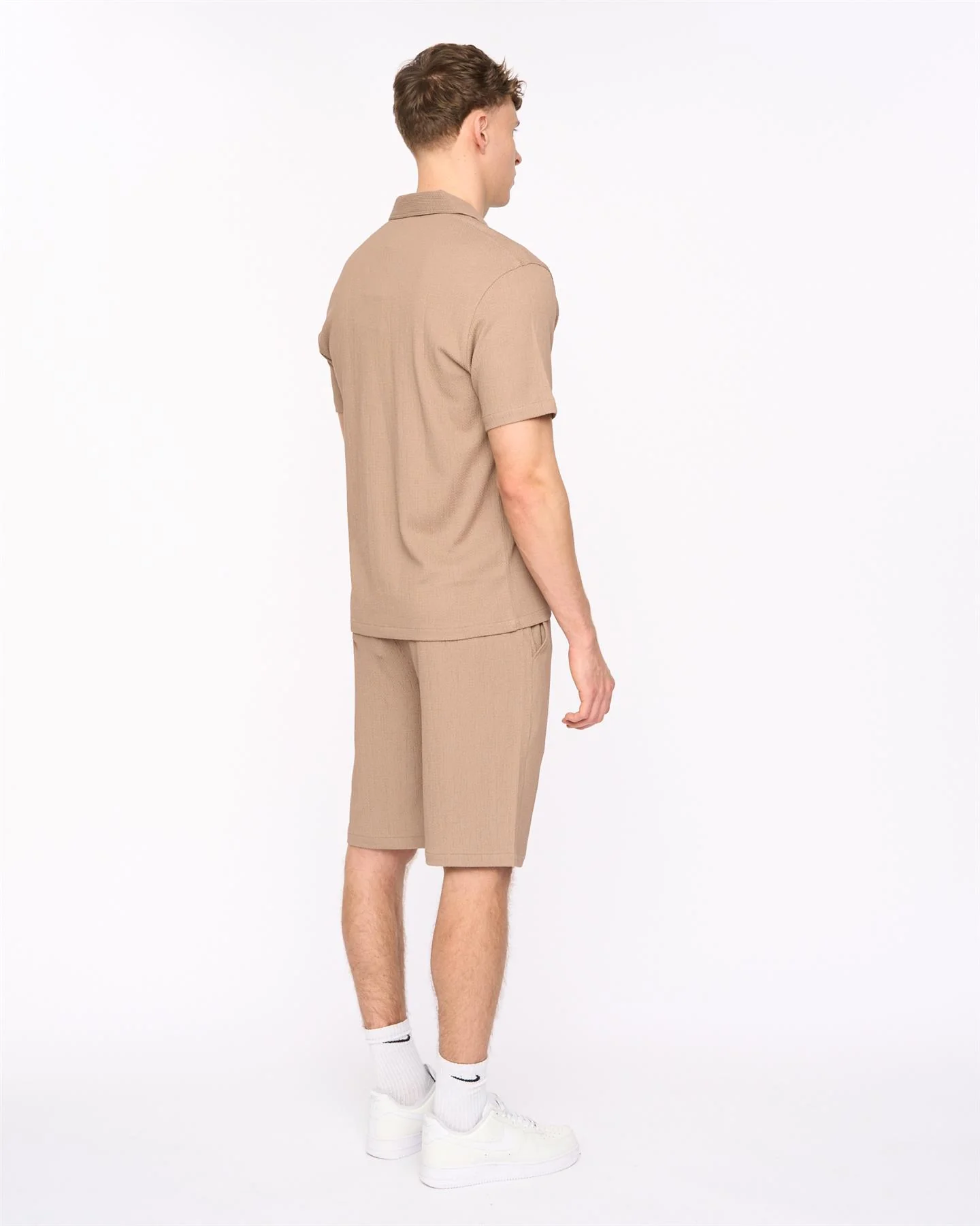 Hingham Shirt & Shorts Set Taupe - Image 3