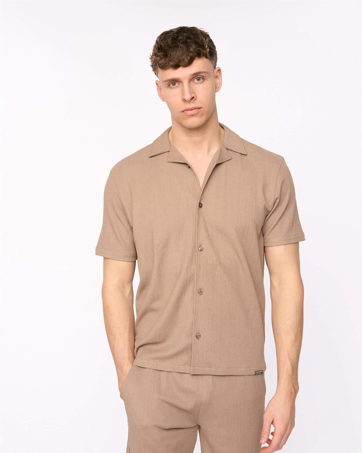 Hingham Shirt & Shorts Set Taupe - Image 6