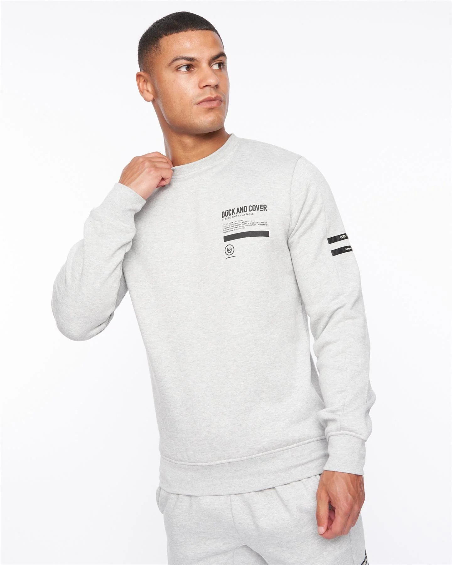 Jennerkins Crew Sweat Grey Marl - Image 3