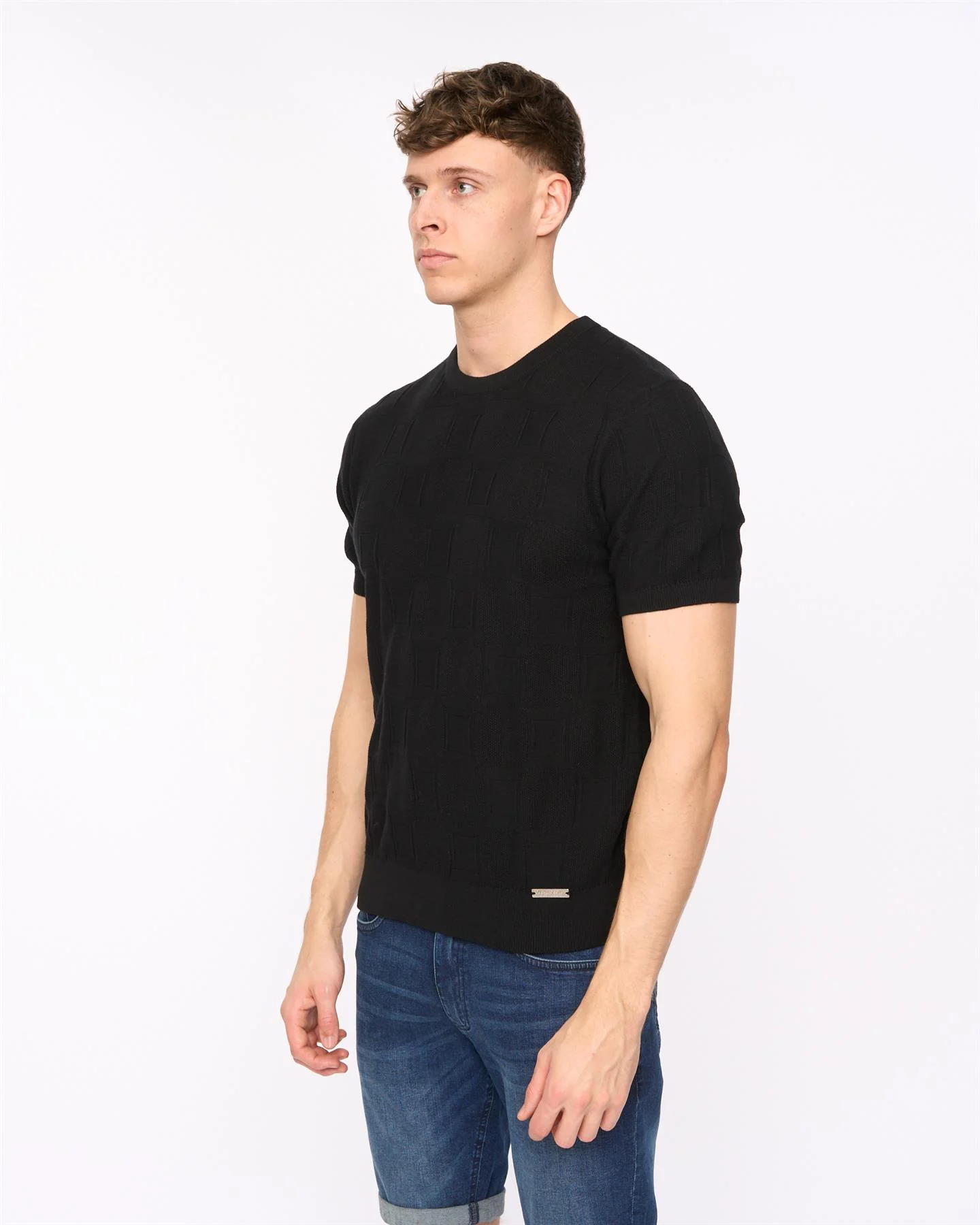 Littleton Knit T-Shirt Black - Image 3
