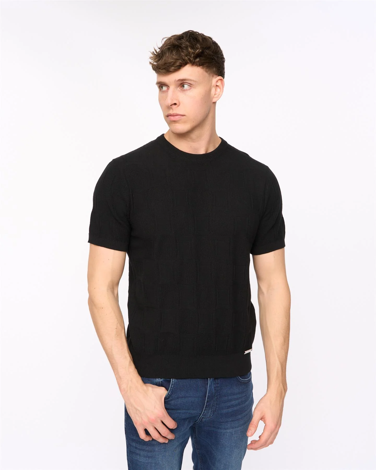 Littleton Knit T-Shirt Black - Image 5