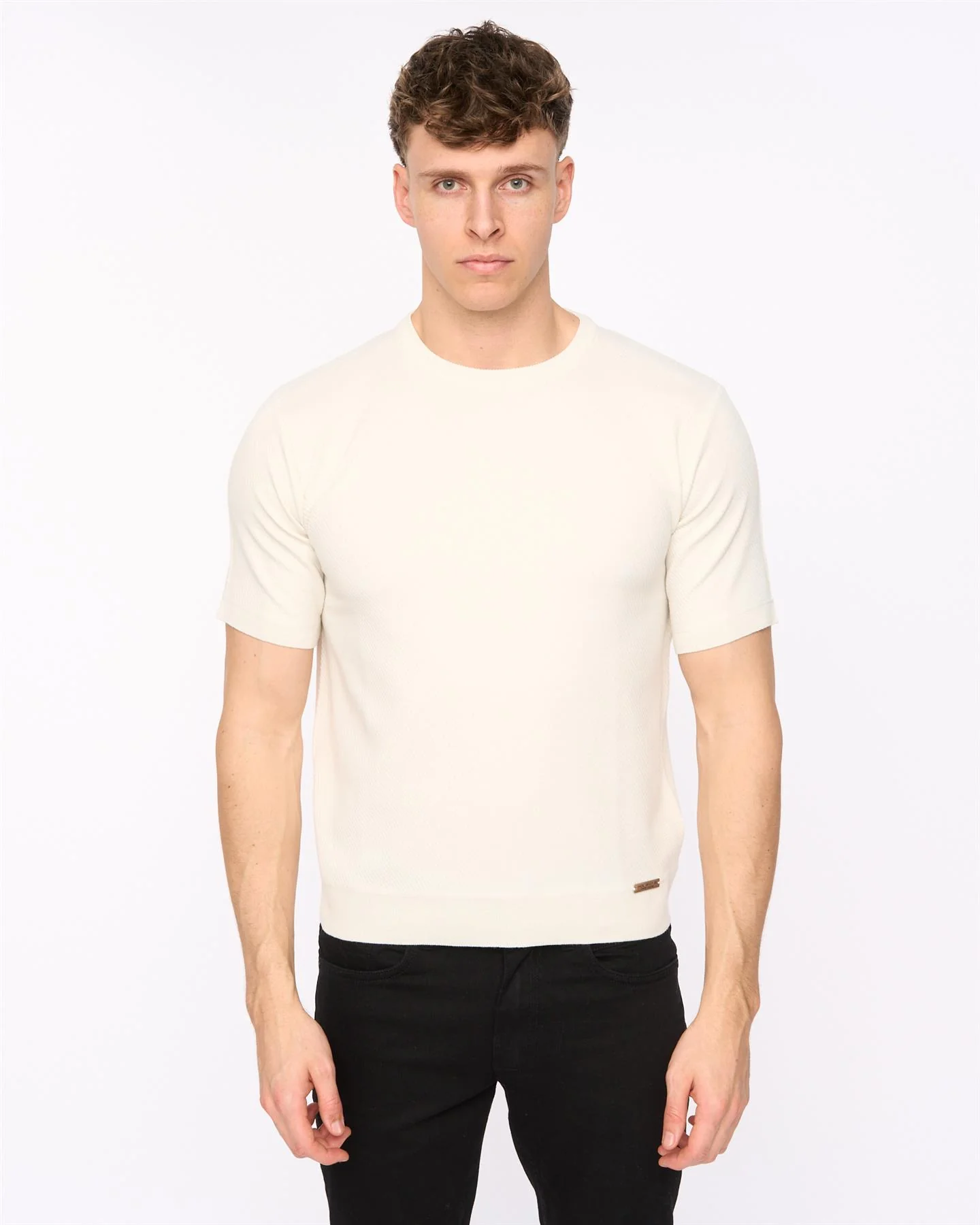 Marvela Knit T-Shirt Light Stone - Image 2