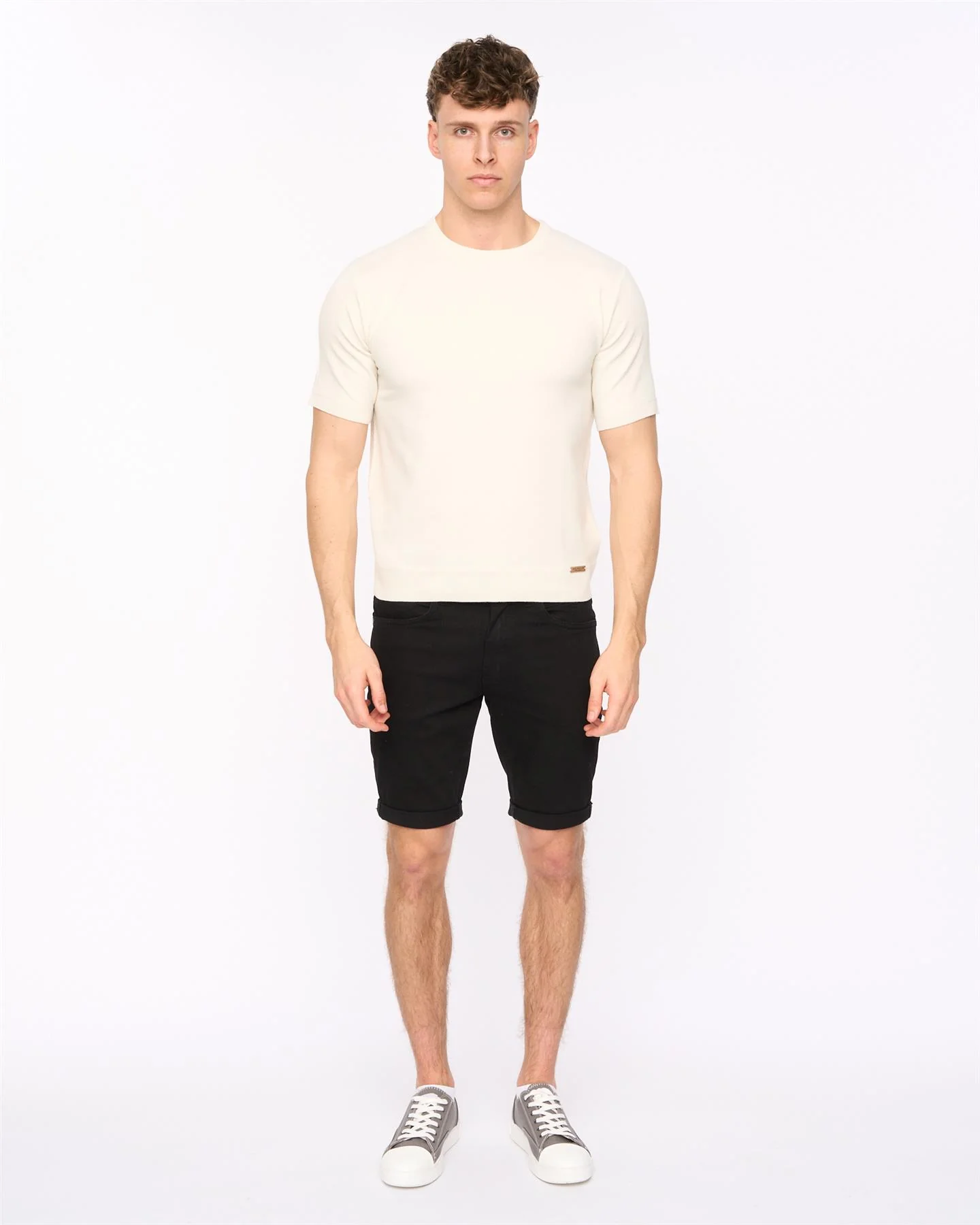 Marvela Knit T-Shirt Light Stone - Image 3