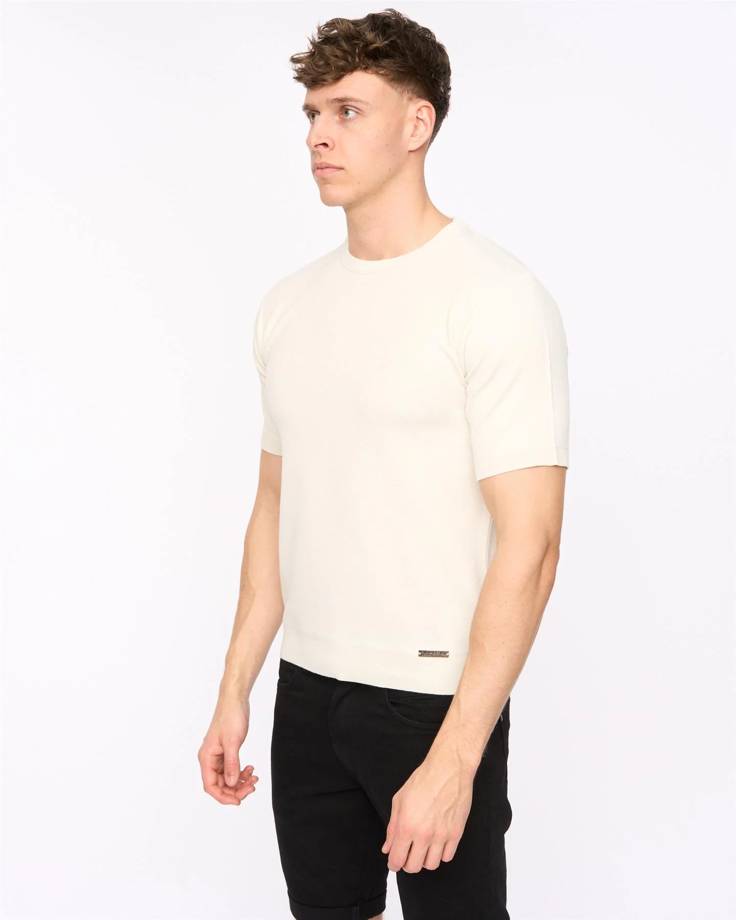 Marvela Knit T-Shirt Light Stone - Image 5