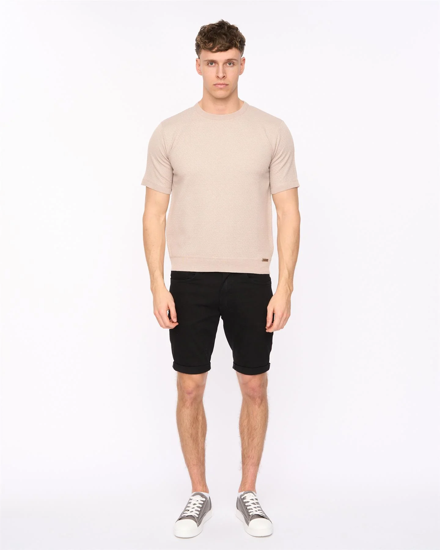 Marvela Knit T-Shirt Stone - Image 2