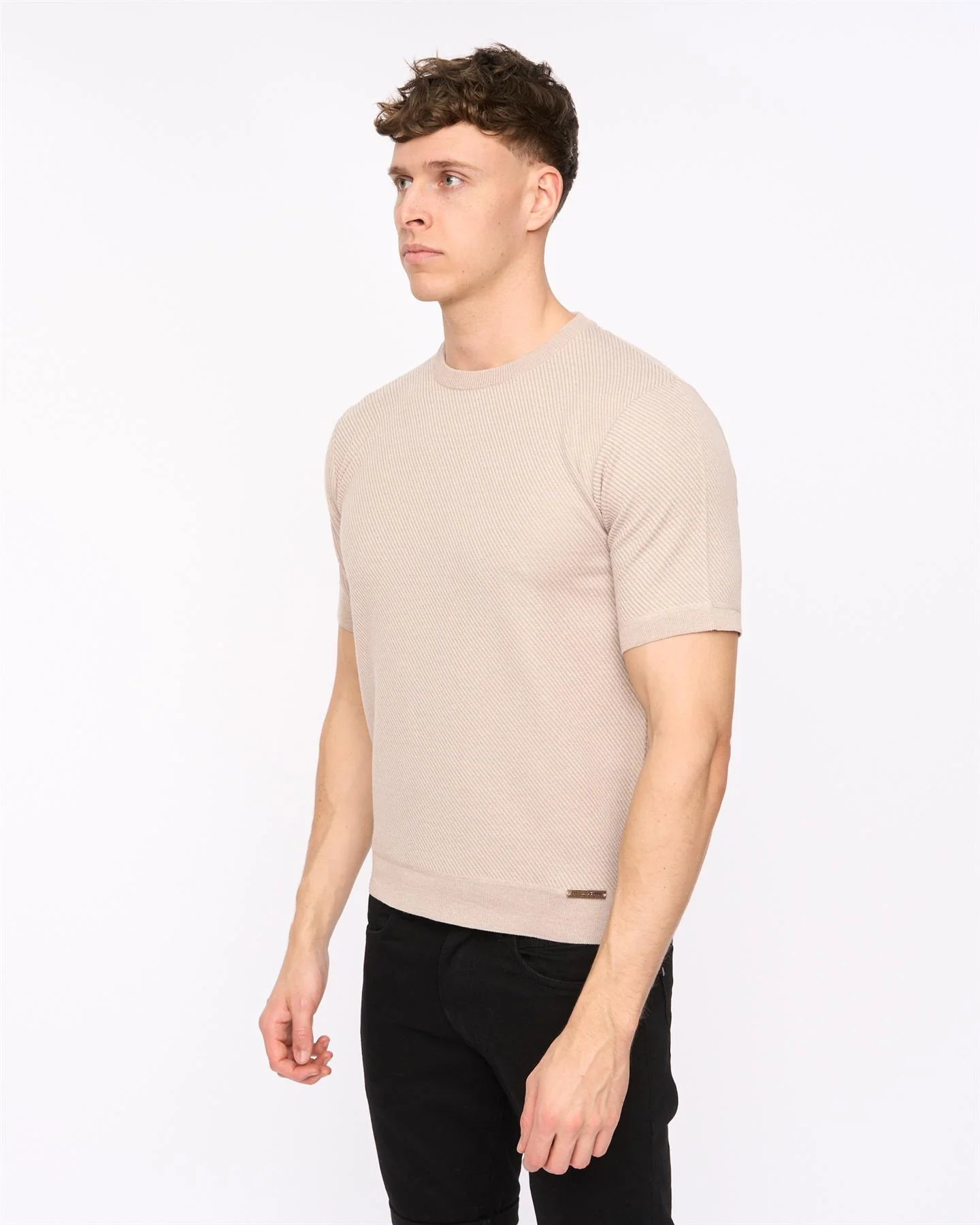 Marvela Knit T-Shirt Stone - Image 4