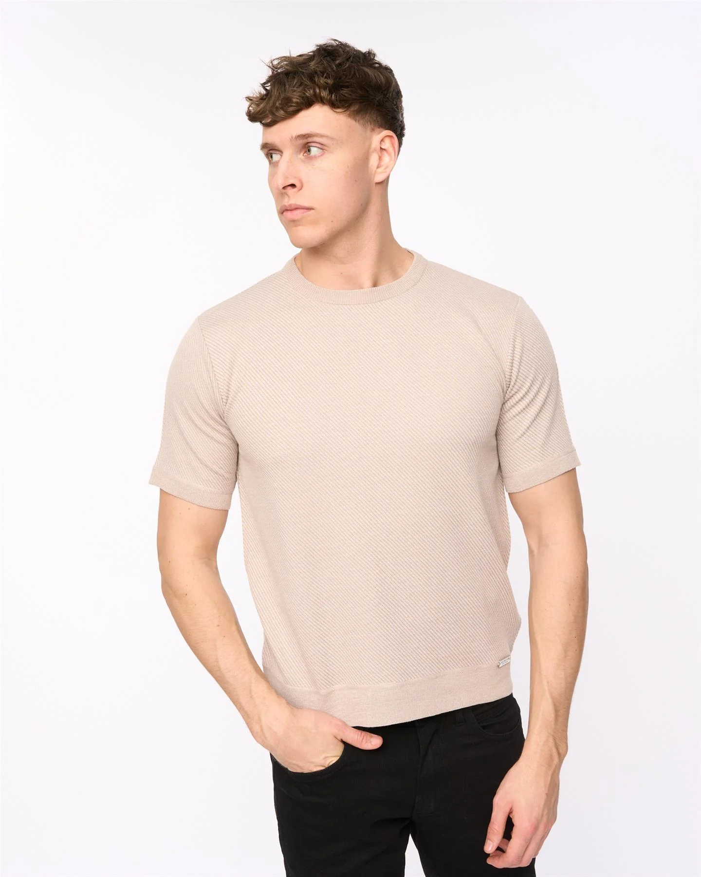 Marvela Knit T-Shirt Stone - Image 5