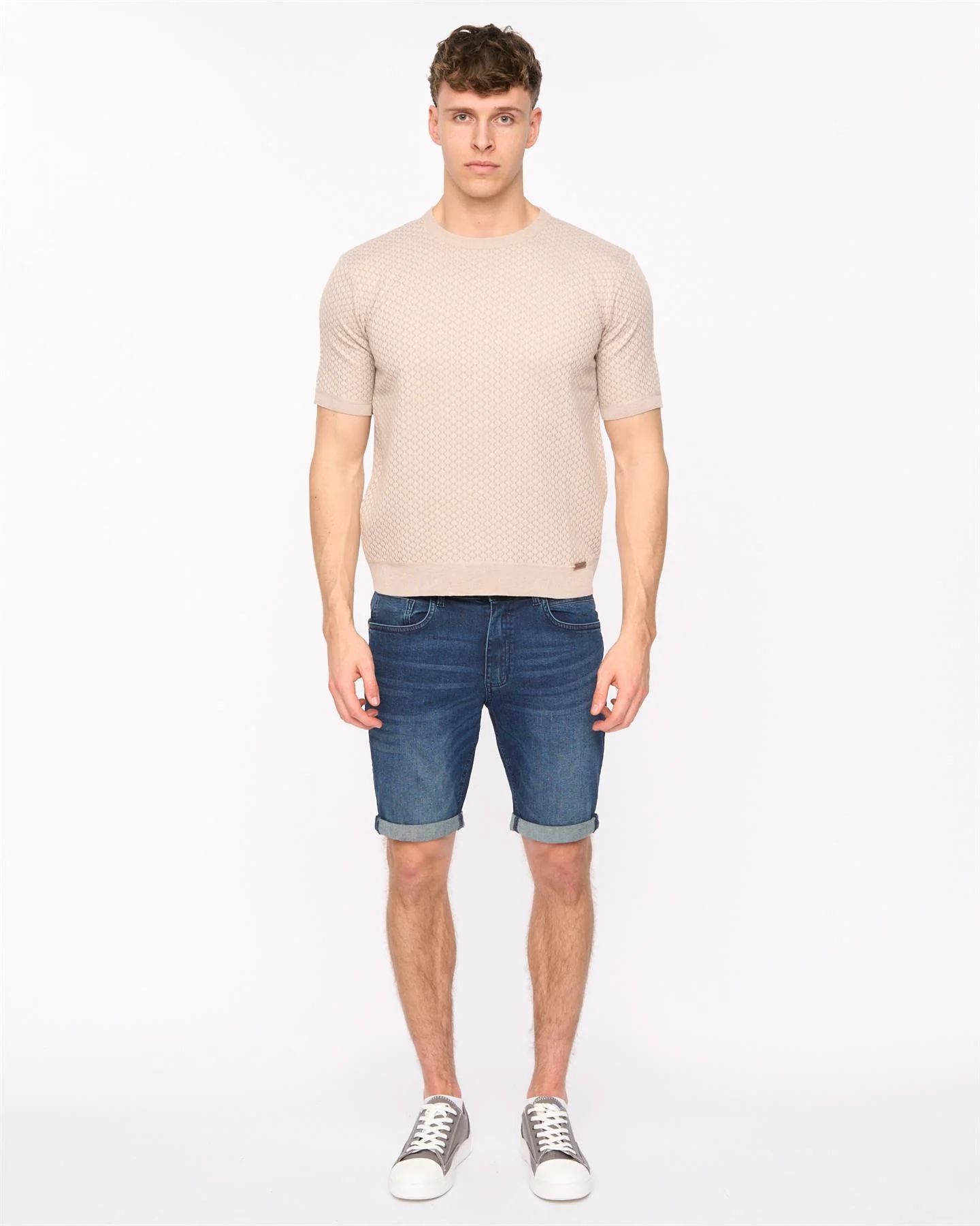 Mataso Knit T-Shirt Stone - Image 2