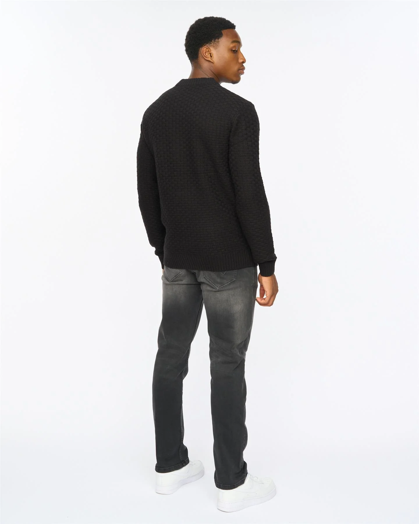 Matera Textured Knit Black - Image 5