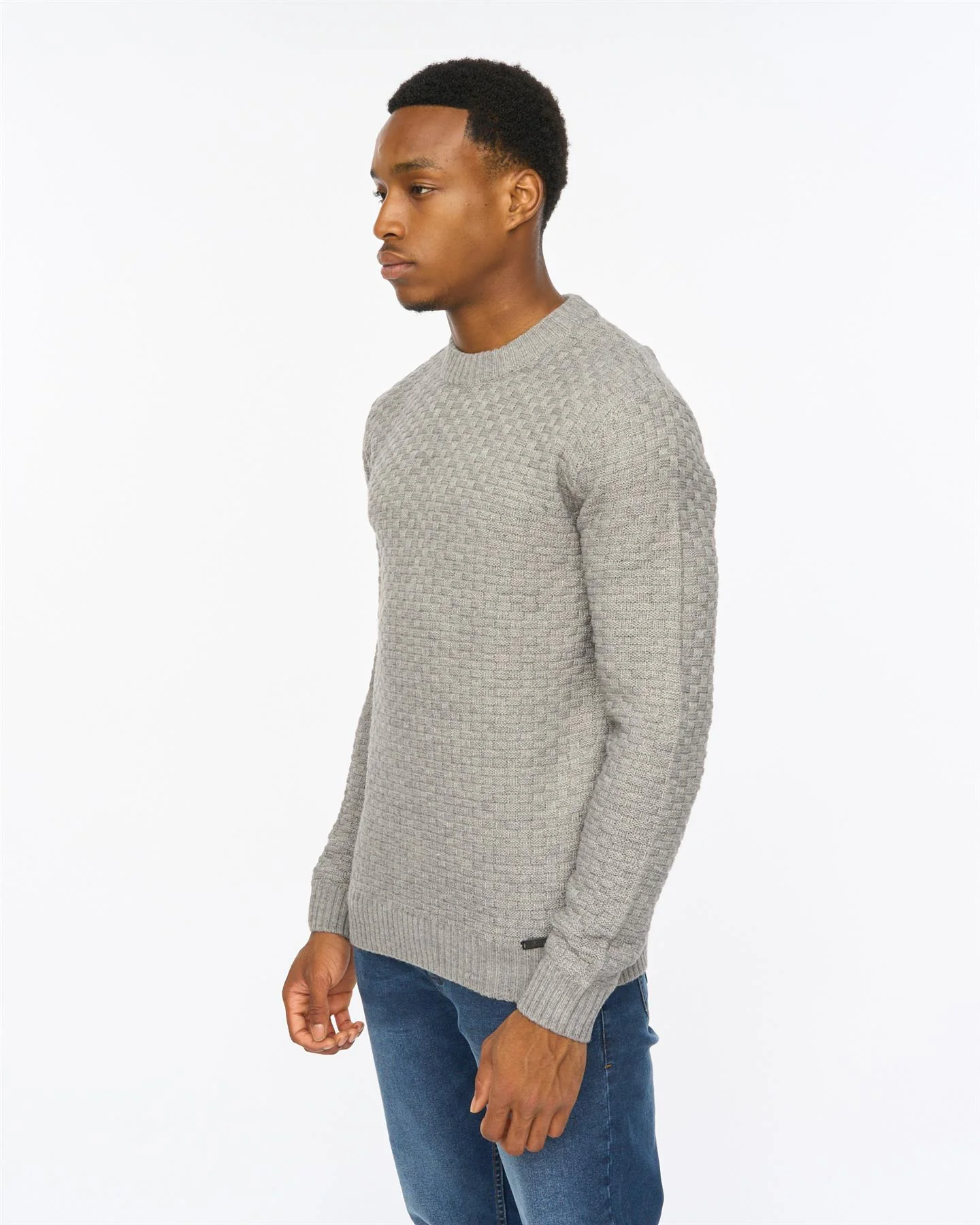 Matera Textured Knit Grey Marl - Image 3