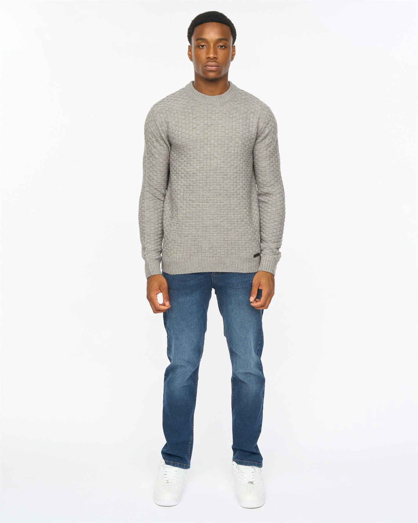Matera Textured Knit Grey Marl - Image 4