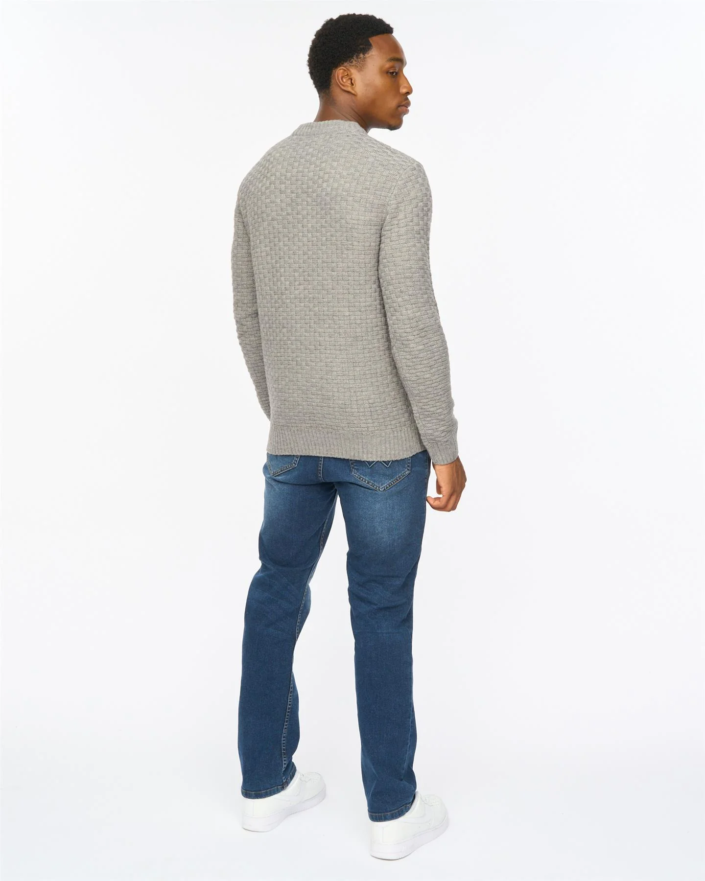 Matera Textured Knit Grey Marl - Image 5