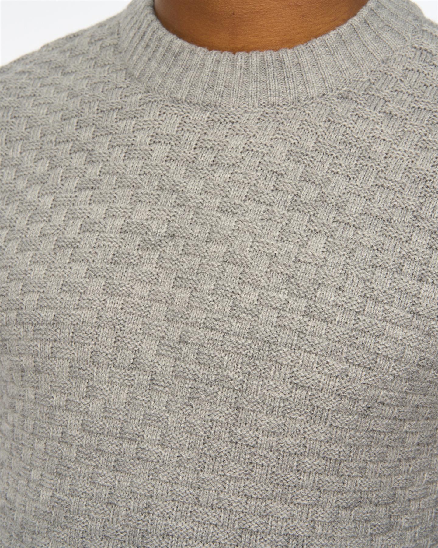 Matera Textured Knit Grey Marl - Image 6