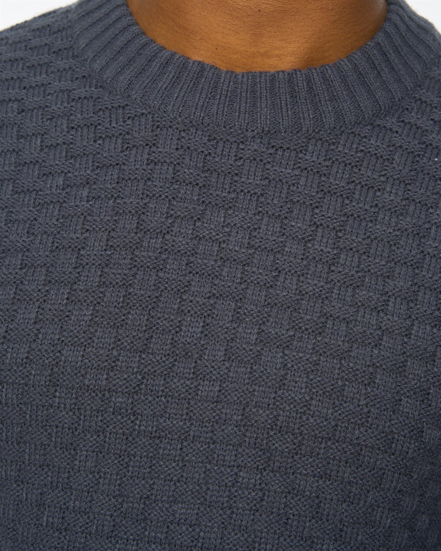 Matera Textured Knit Navy - Image 6