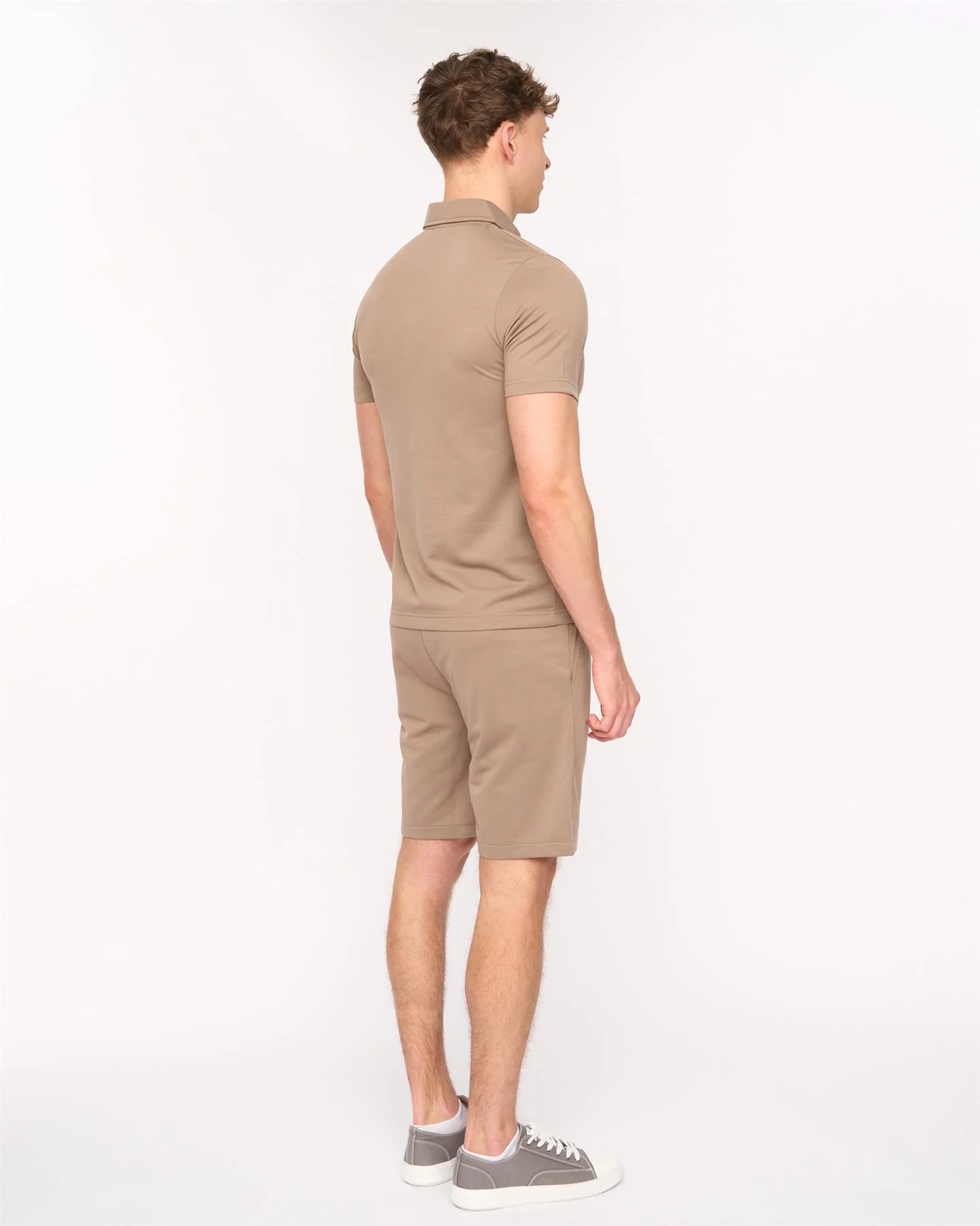 Medford Polo & Shorts Set Taupe - Image 2