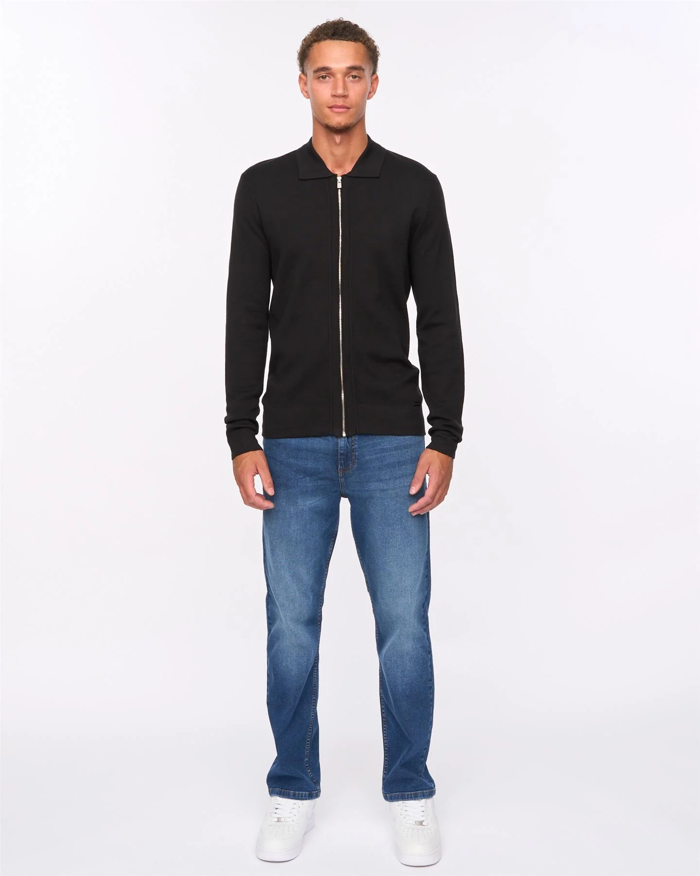 Melfi Zip Thru Knit Black - Image 3