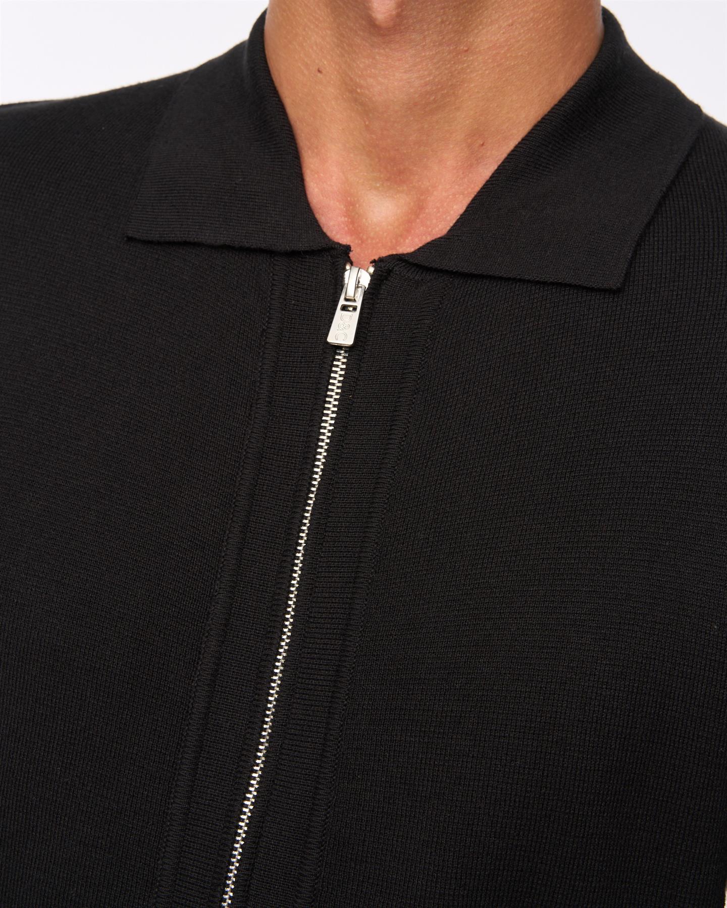 Melfi Zip Thru Knit Black - Image 6