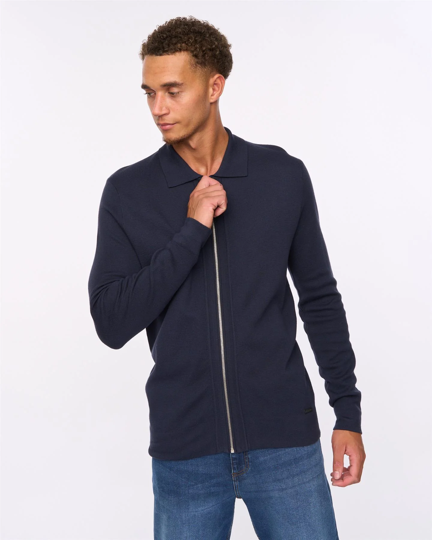 Melfi Zip Thru Knit Navy - Image 4