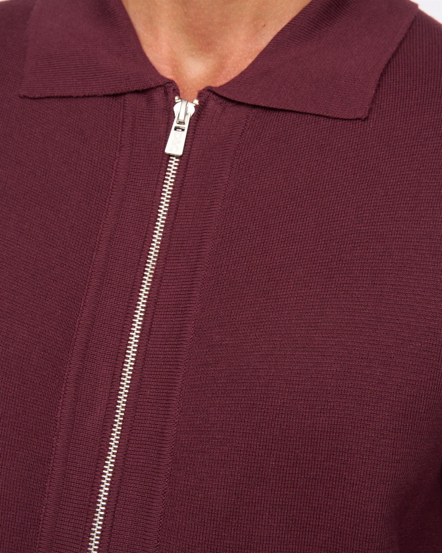 Melfi Zip Thru Knit Raisin - Image 6