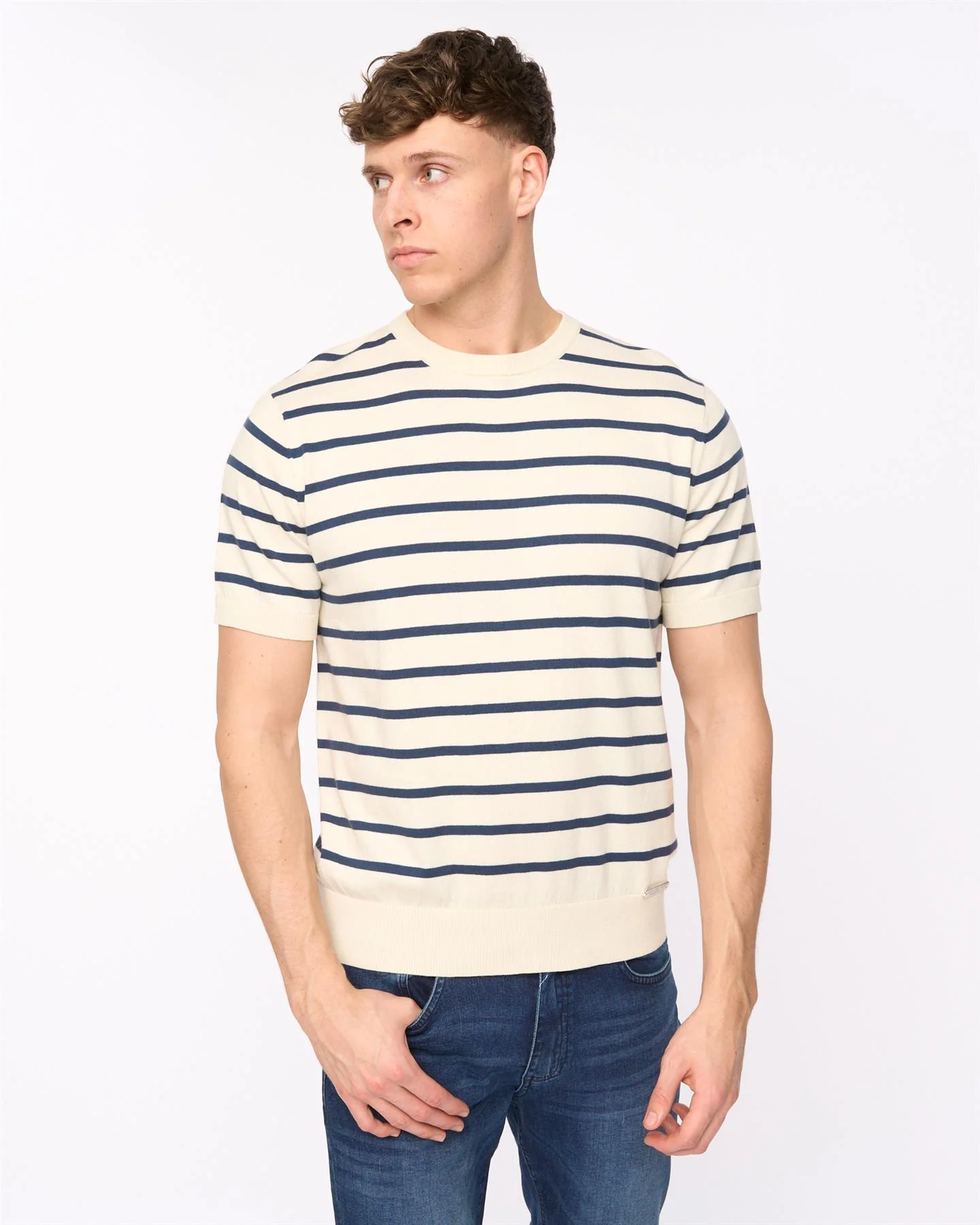 Norwell Knit T-Shirt Light Stone - Image 5