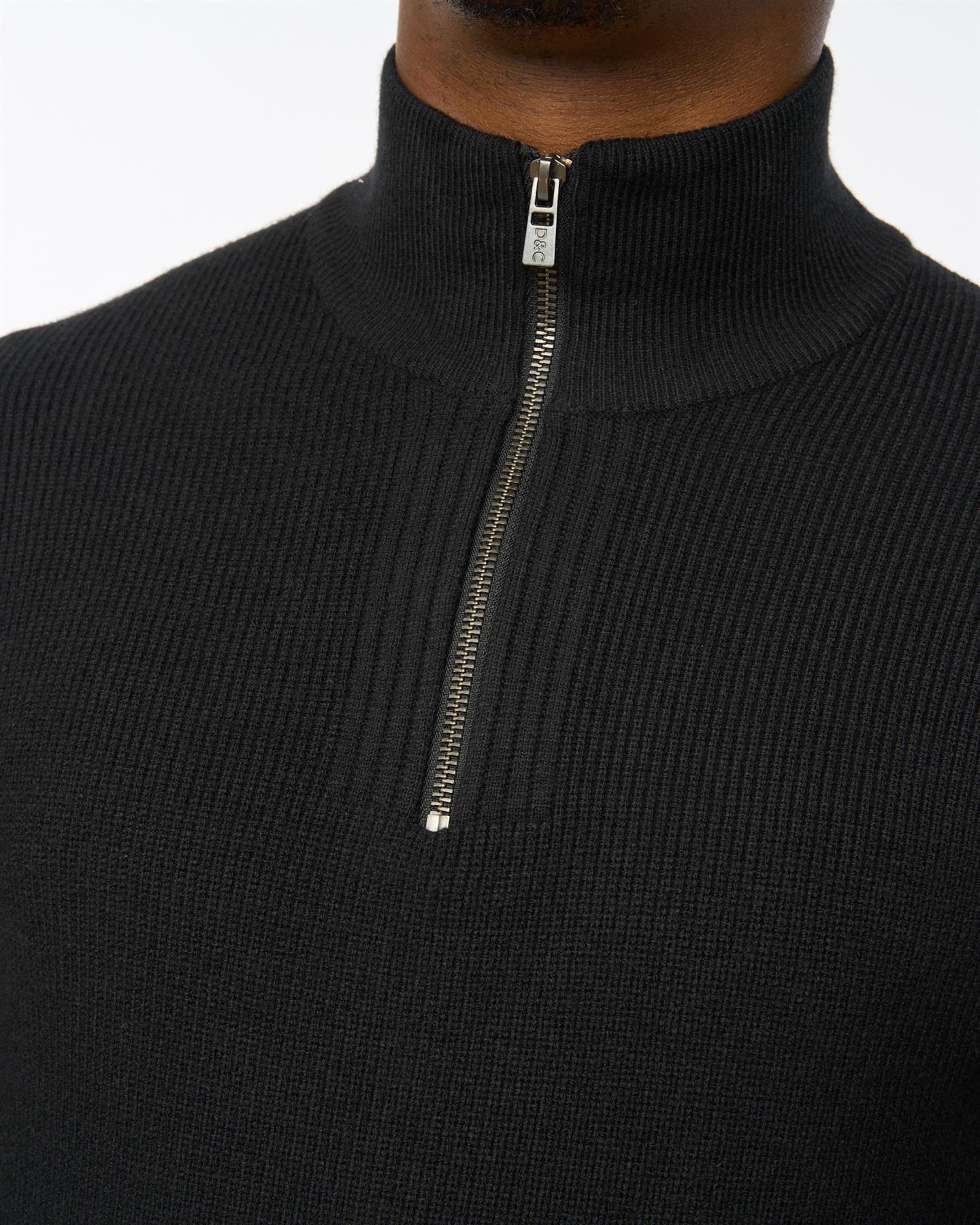 Potenza 1/4 Zip Knit Black - Image 7