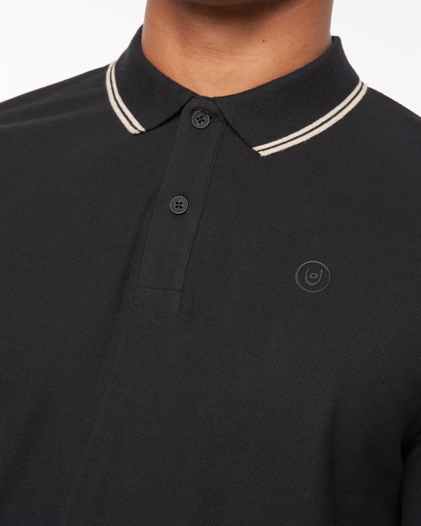 Roxberry Long Sleeve Polo Black - Image 3