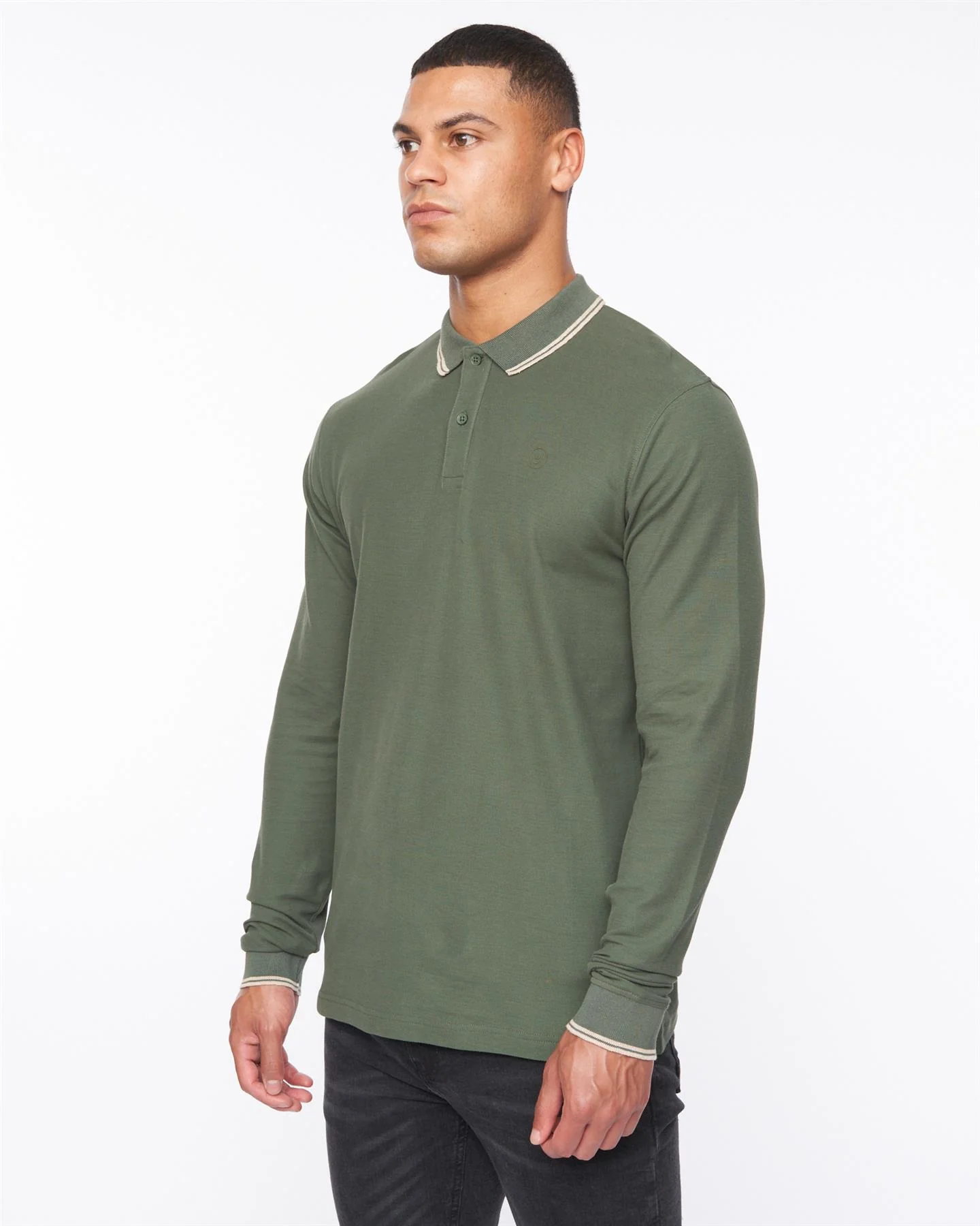 Roxberry Long Sleeve Polo Forest Green - Image 2