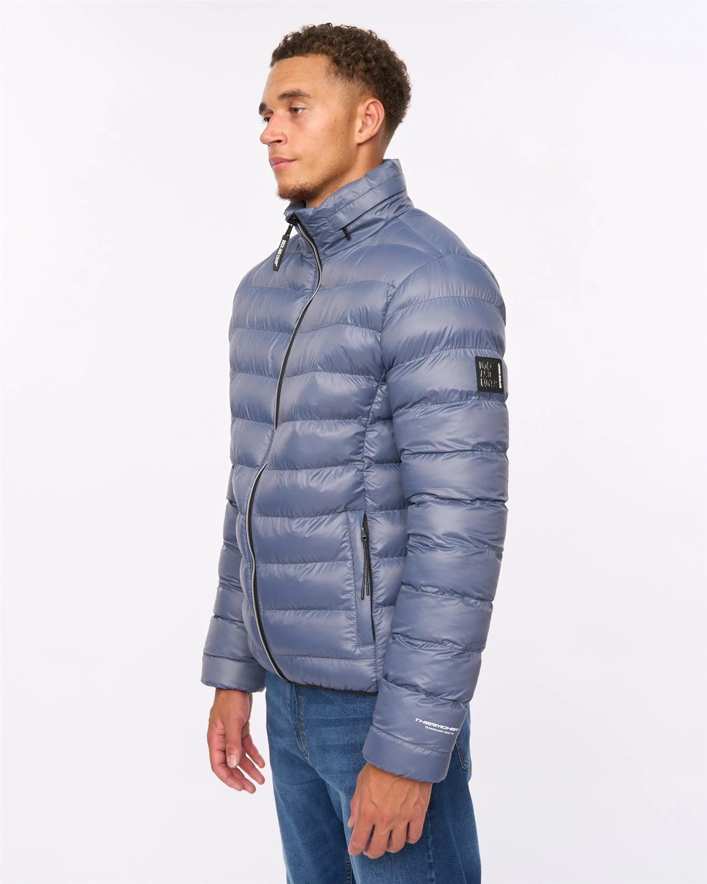 Shemmy Two Quilted Jacket Denim Blue - Image 2