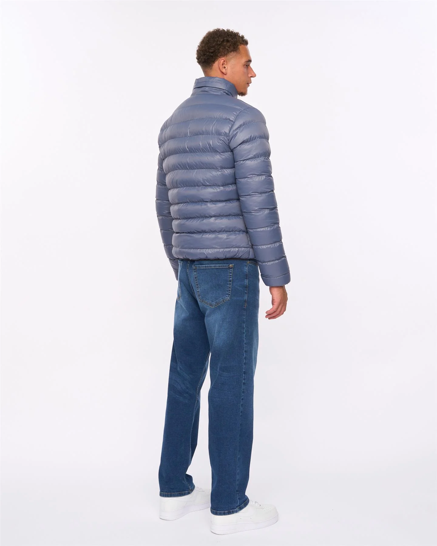 Shemmy Two Quilted Jacket Denim Blue - Image 5