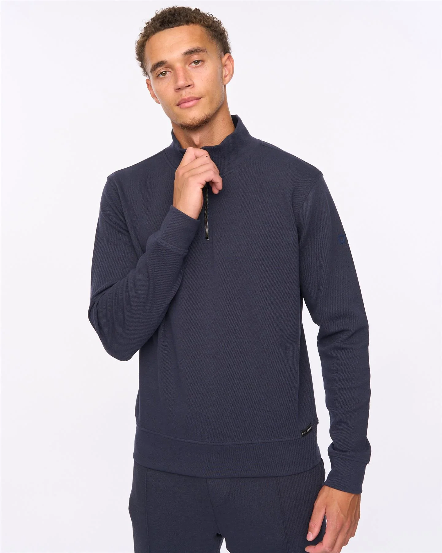 Slellmoore 1/4 Zip Hoodie Navy - Image 2
