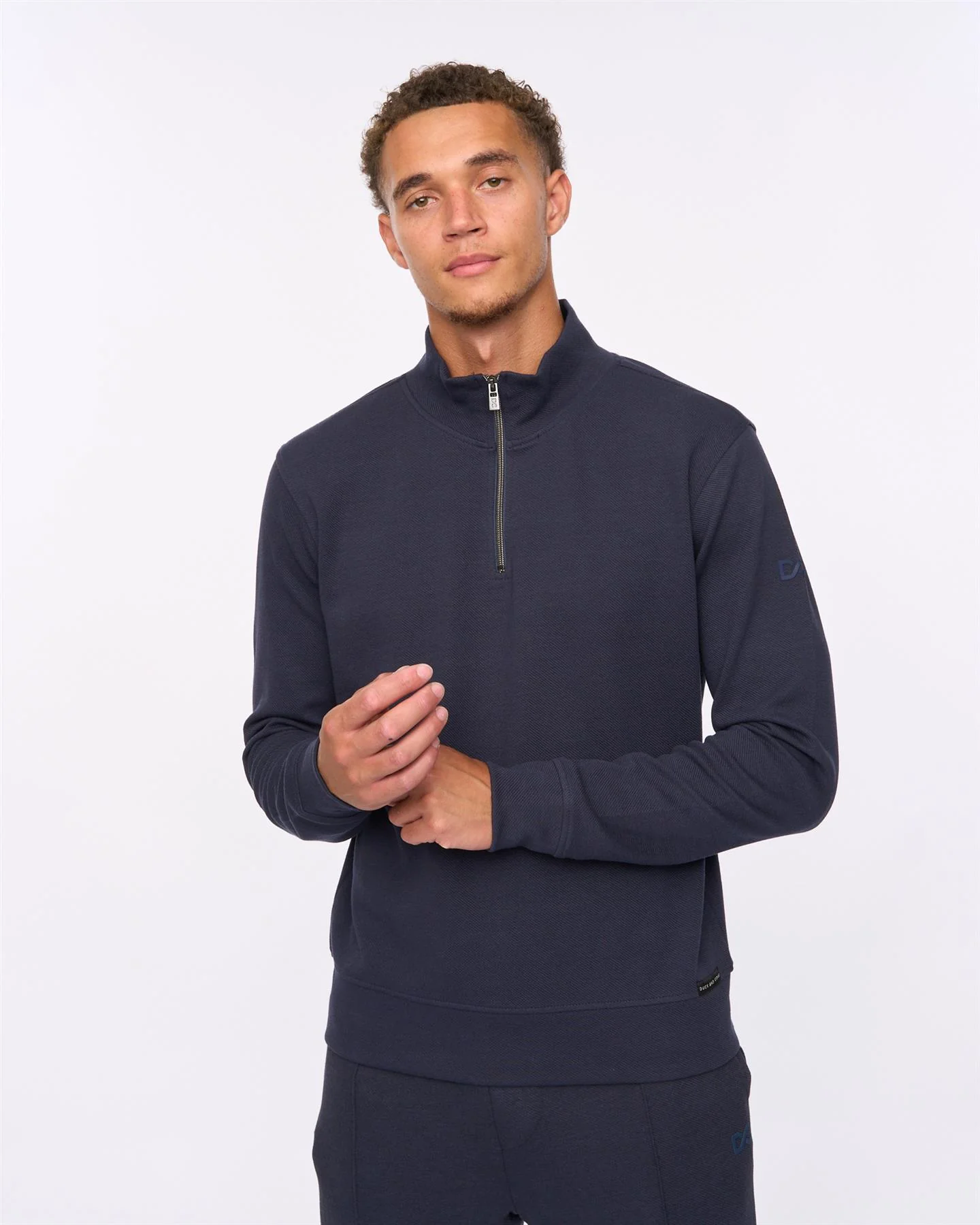 Slellmoore 1/4 Zip Hoodie Navy - Image 3