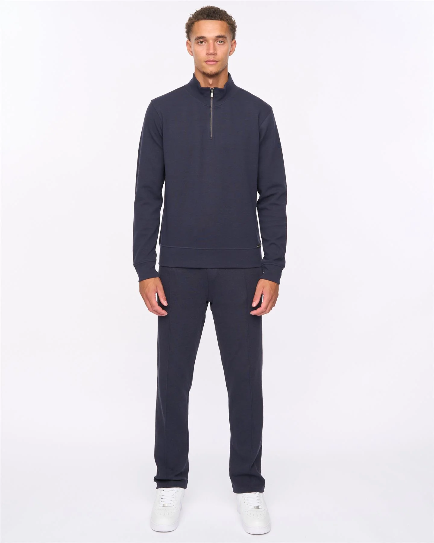 Slellmoore 1/4 Zip Hoodie Navy - Image 4