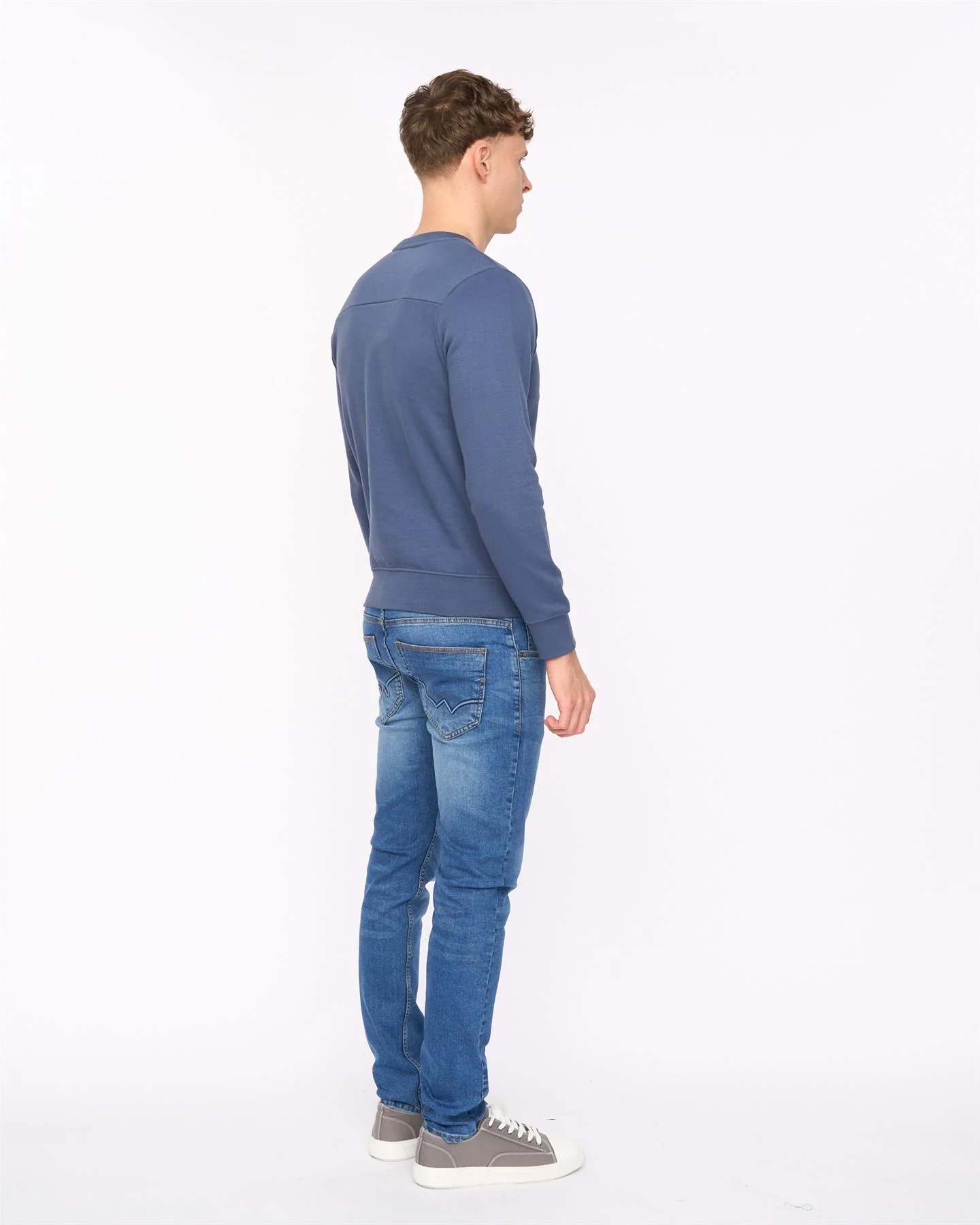 Stoneham Crew Sweat Denim Blue - Image 3