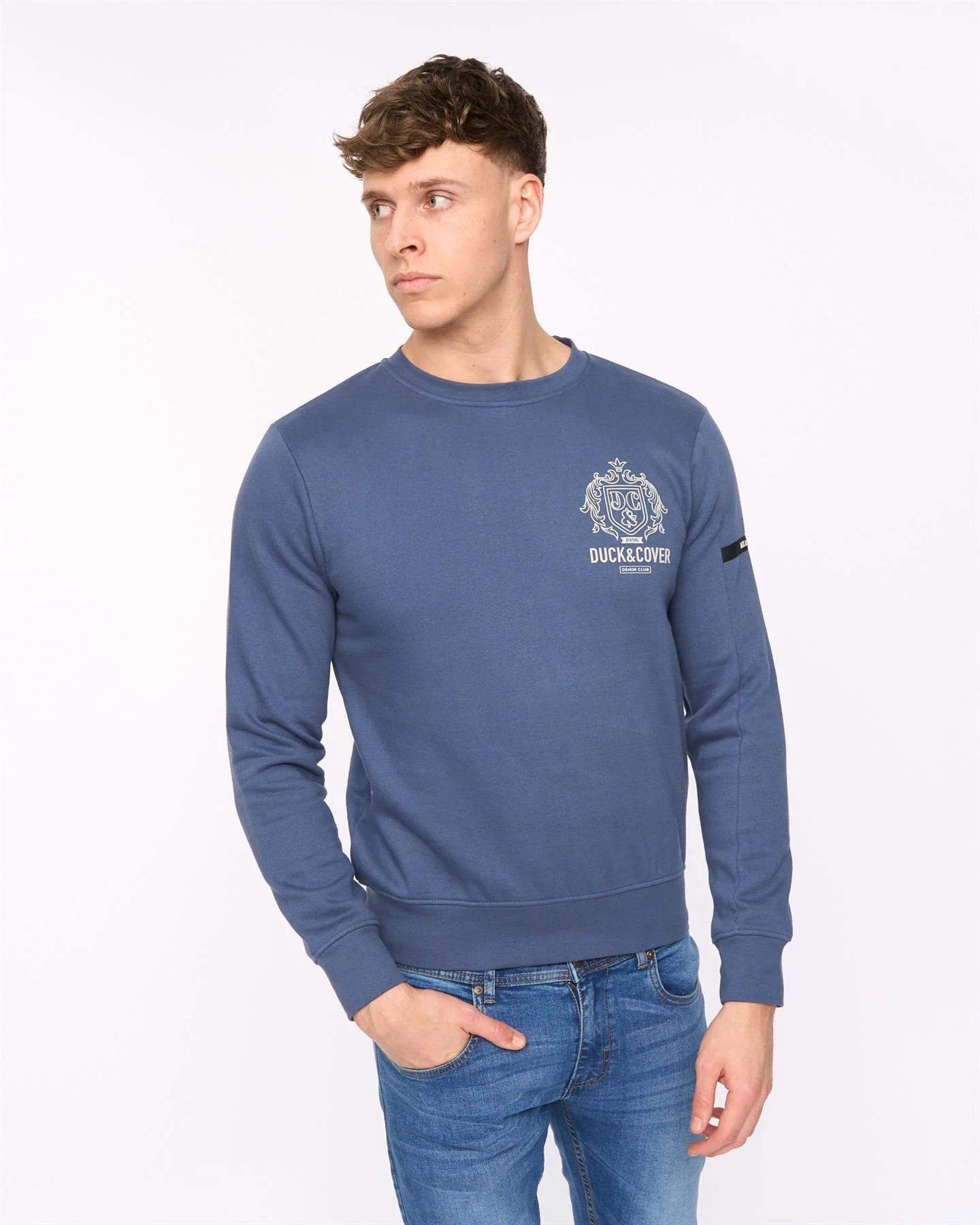 Stoneham Crew Sweat Denim Blue - Image 5