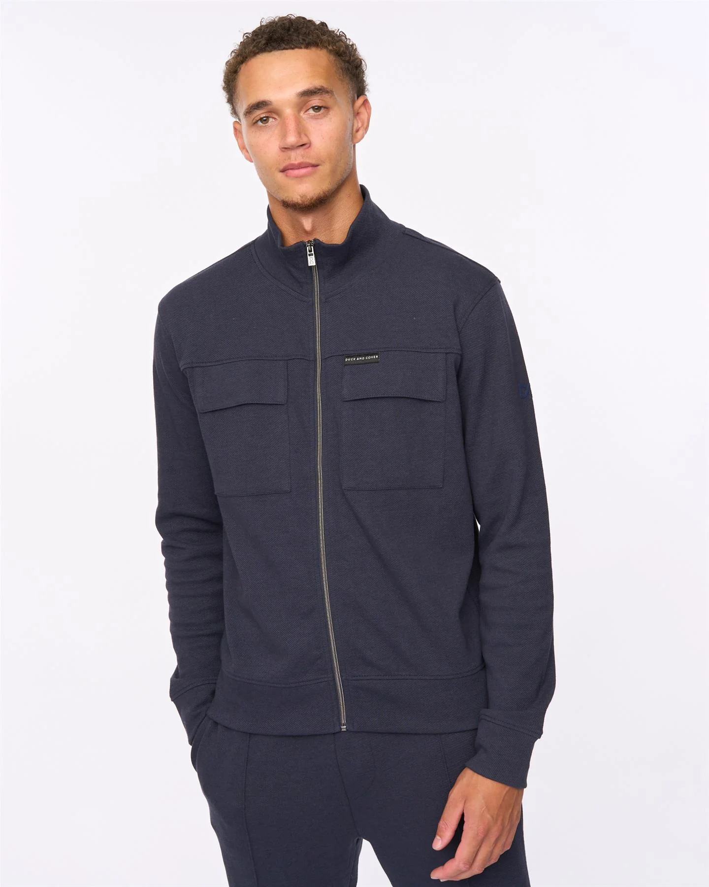 Tames Zip Thru Sweat Navy - Image 2