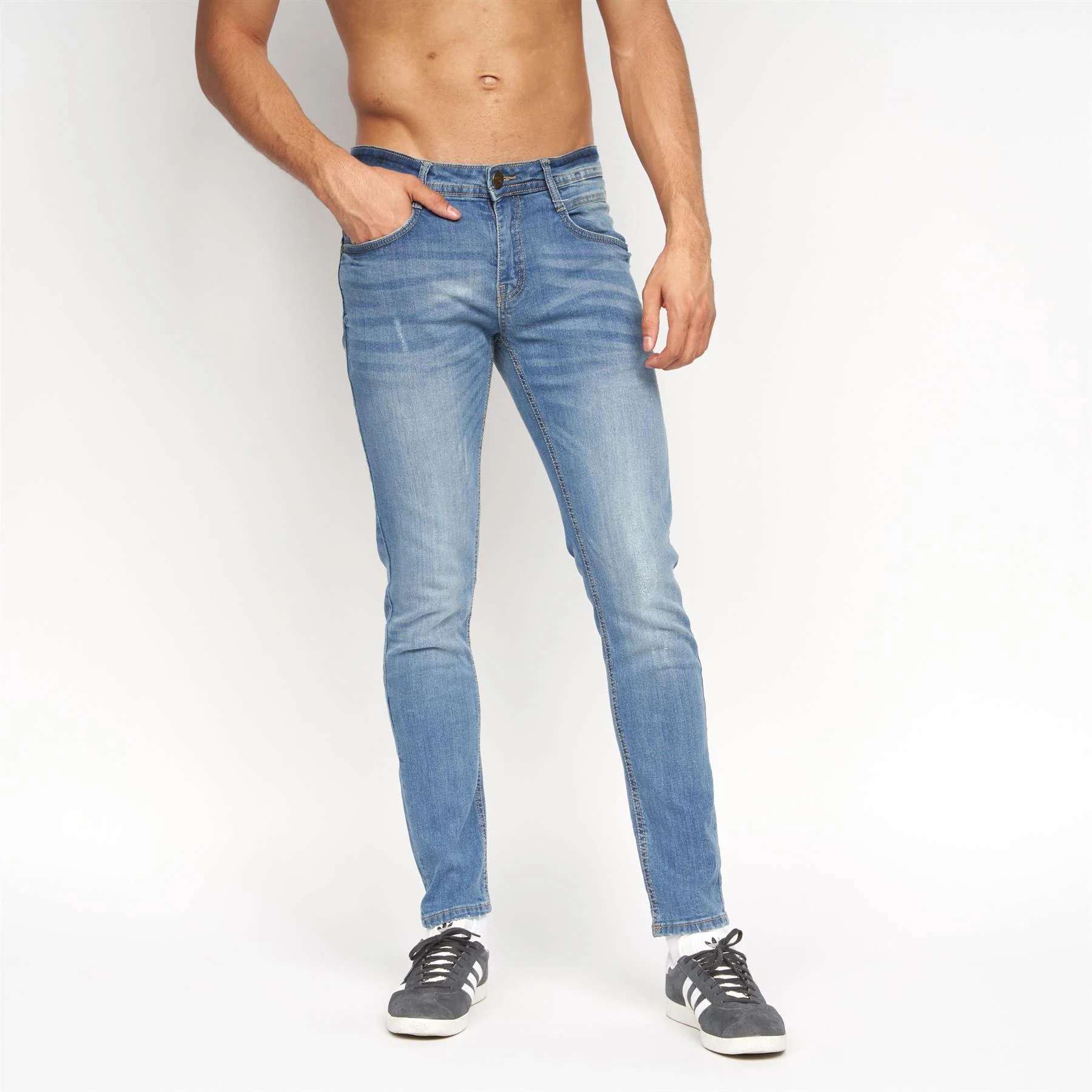 Tranfold Slim Fit Jeans Light Wash - Image 2